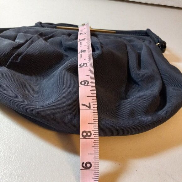 Vintage Blue Gold Tone Metal Lever Pin Wristlet/bag Cottagecore Grandmacore - Picture 7 of 14